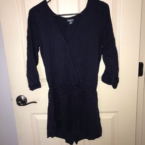 🐝Aerie Navy Blue Romper